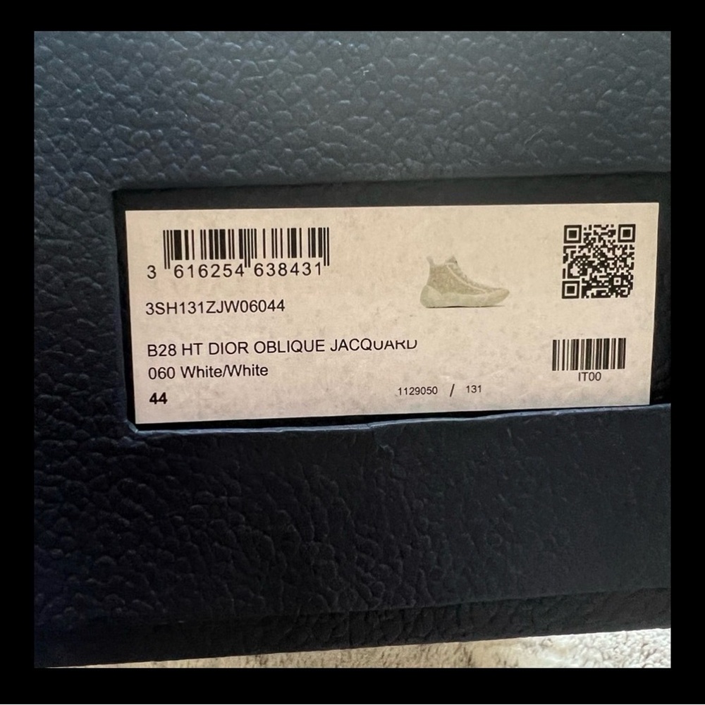 Dior Monogram High-Top Sneakers in Gray and White - Picture 5 of 6